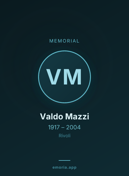 Memorial portrait of Valdo Mazzi