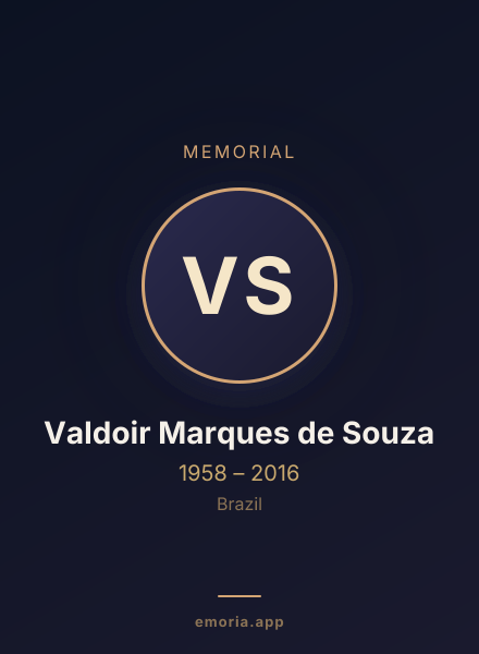 Memorial portrait of Valdoir Marques de Souza