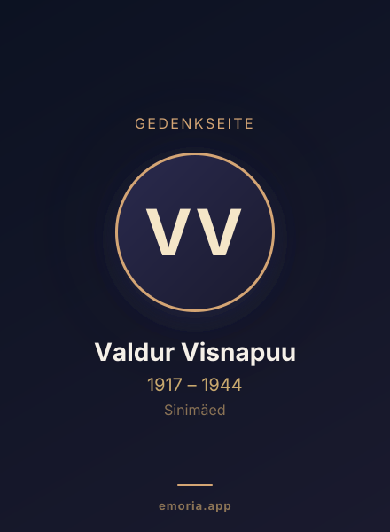 Gedenkportrait von Valdur Visnapuu