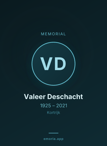 Memorial portrait of Valeer Deschacht