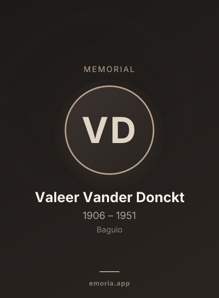 Memorial portrait of Valeer Vander Donckt
