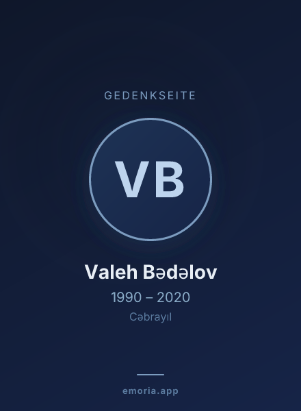 Gedenkportrait von Valeh Bədəlov