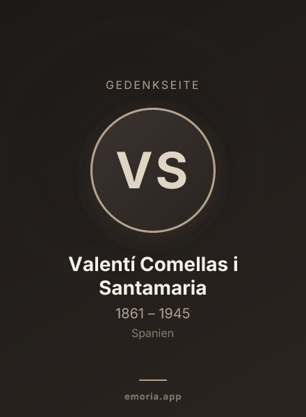 Gedenkportrait von Valentí Comellas i Santamaria