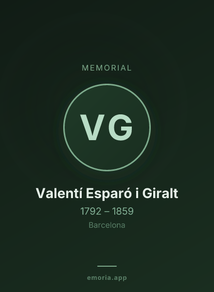 Memorial portrait of Valentí Esparó i Giralt
