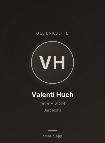 Gedenkportrait von Valentí Huch