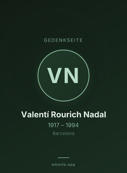 Gedenkportrait von Valentí Rourich Nadal