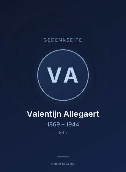 Gedenkportrait von Valentijn Allegaert