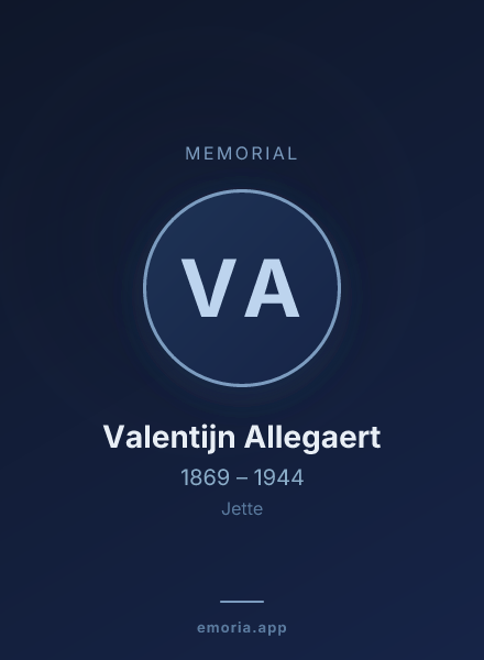 Memorial portrait of Valentijn Allegaert