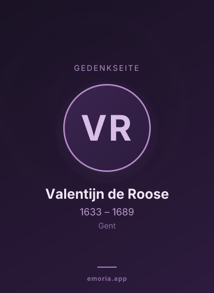 Gedenkportrait von Valentijn de Roose