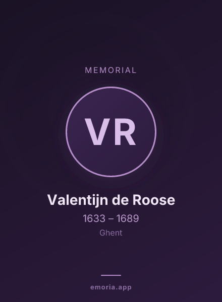 Memorial portrait of Valentijn de Roose