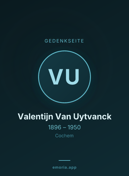Gedenkportrait von Valentijn Van Uytvanck