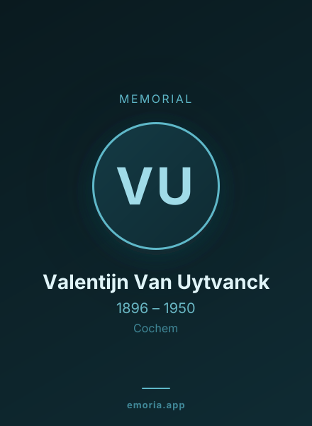 Memorial portrait of Valentijn Van Uytvanck