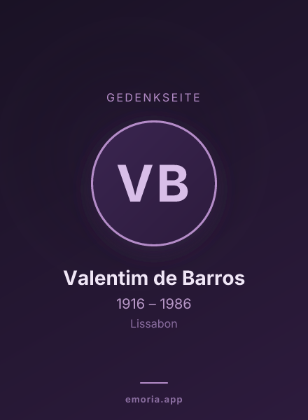 Gedenkportrait von Valentim de Barros