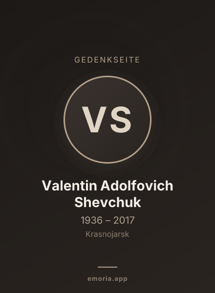 Gedenkportrait von Valentin Adolfovich Shevchuk