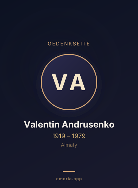 Gedenkportrait von Valentin Andrusenko