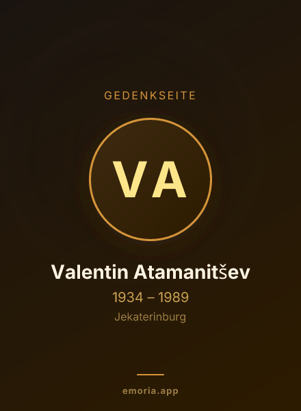 Gedenkportrait von Valentin Atamanitšev