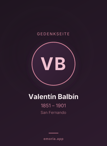 Gedenkportrait von Valentín Balbín