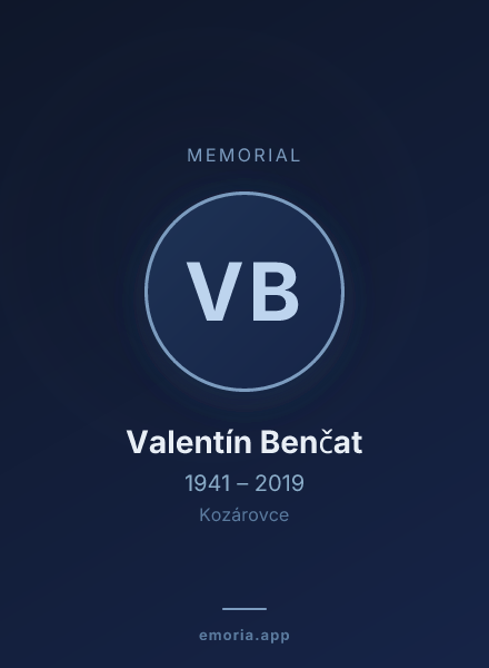 Memorial portrait of Valentín Benčat