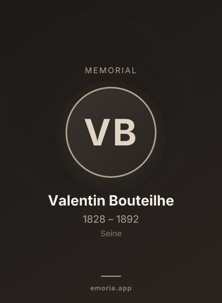 Memorial portrait of Valentin Bouteilhe