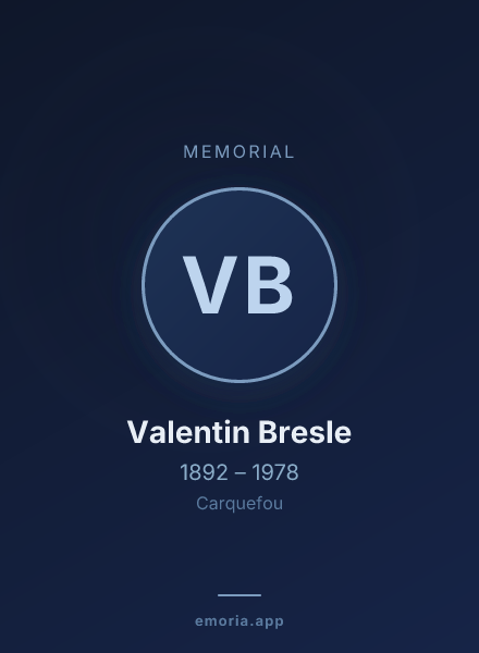 Memorial portrait of Valentin Bresle