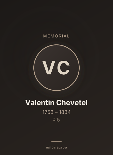 Memorial portrait of Valentin Chevetel