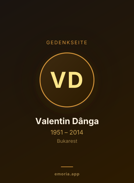 Gedenkportrait von Valentin Dânga
