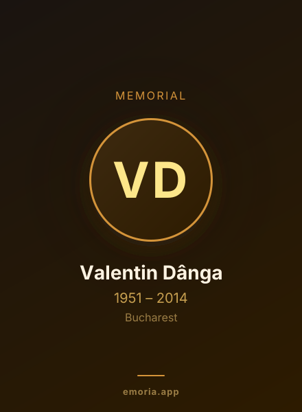 Memorial portrait of Valentin Dânga