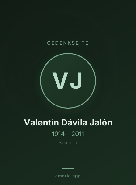 Gedenkportrait von Valentín Dávila Jalón