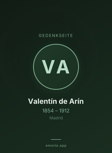 Gedenkportrait von Valentín de Arín