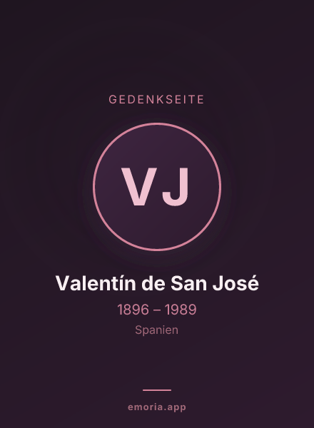 Gedenkportrait von Valentín de San José