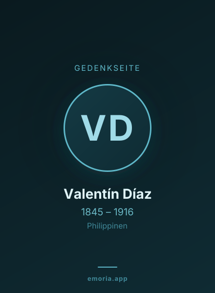 Gedenkportrait von Valentín Díaz