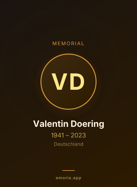 Memorial portrait of Valentin Doering