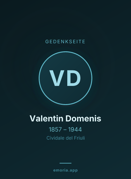 Gedenkportrait von Valentin Domenis