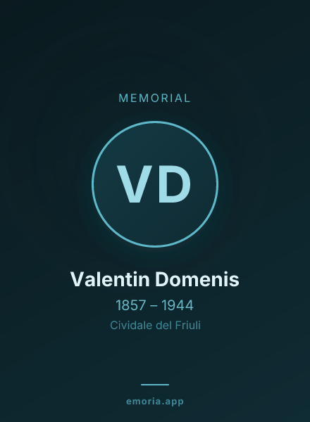 Memorial portrait of Valentin Domenis