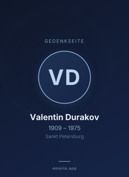 Gedenkportrait von Valentin Durakov