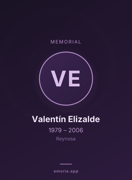 Memorial portrait of Valentín Elizalde