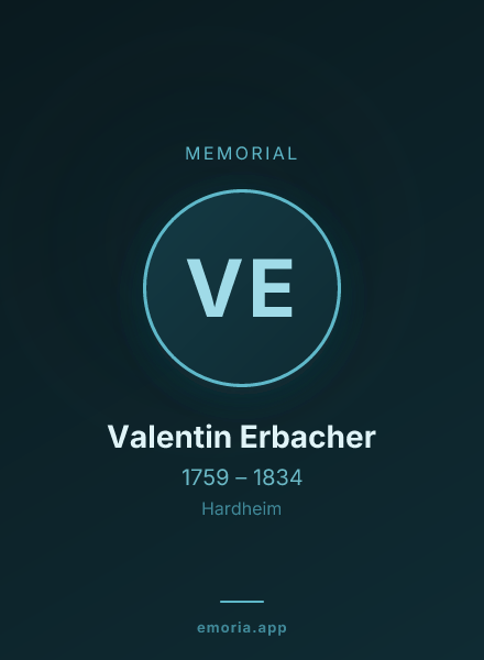 Memorial portrait of Valentin Erbacher