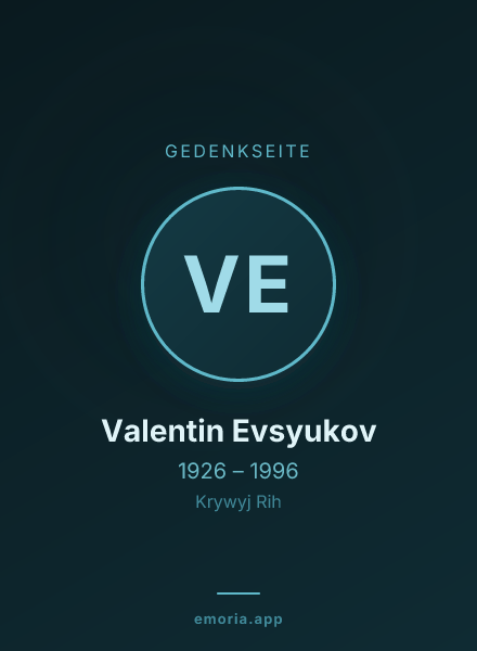 Gedenkportrait von Valentin Evsyukov