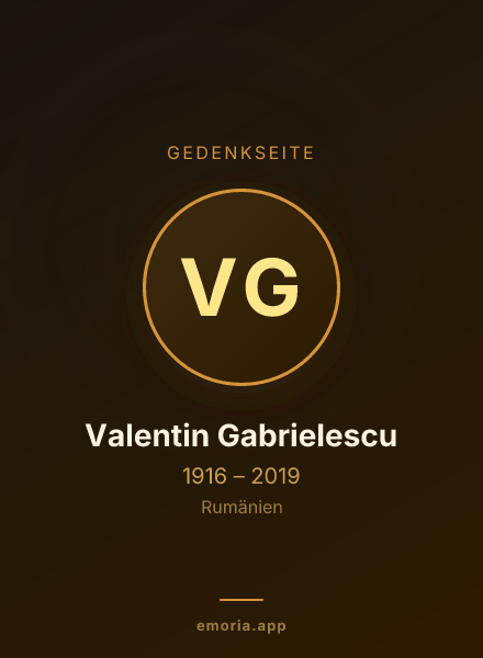 Gedenkportrait von Valentin Gabrielescu