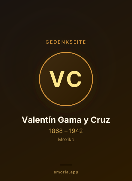Gedenkportrait von Valentín Gama y Cruz
