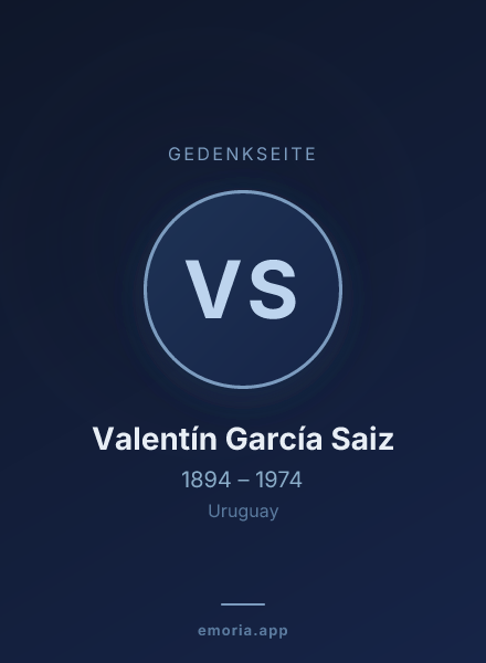 Gedenkportrait von Valentín García Saiz