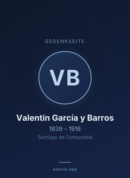 Gedenkportrait von Valentín García y Barros