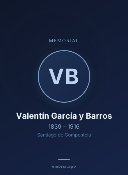 Memorial portrait of Valentín García y Barros
