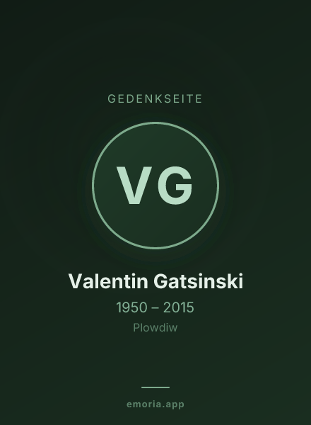 Gedenkportrait von Valentin Gatsinski