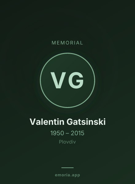 Memorial portrait of Valentin Gatsinski