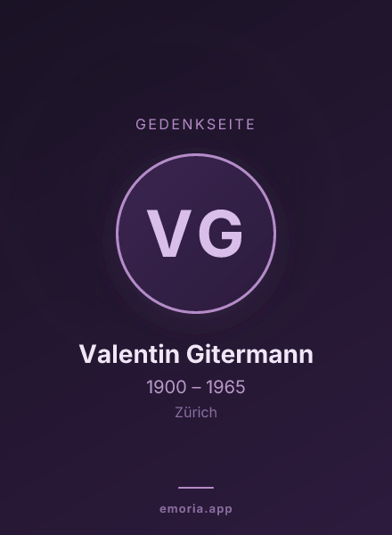 Gedenkportrait von Valentin Gitermann