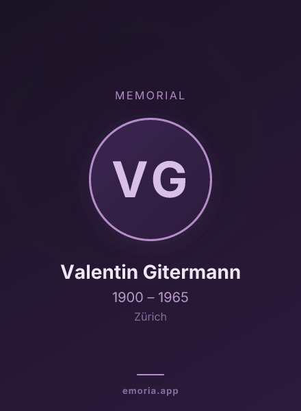 Memorial portrait of Valentin Gitermann