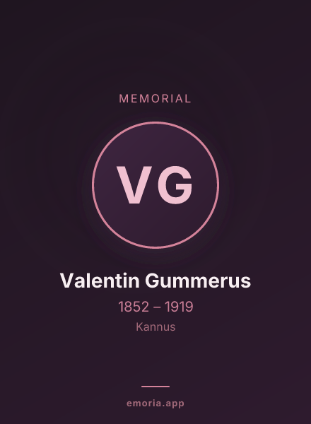 Memorial portrait of Valentin Gummerus