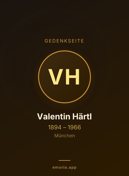 Gedenkportrait von Valentin Härtl