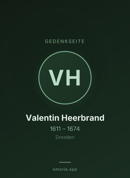 Gedenkportrait von Valentin Heerbrand